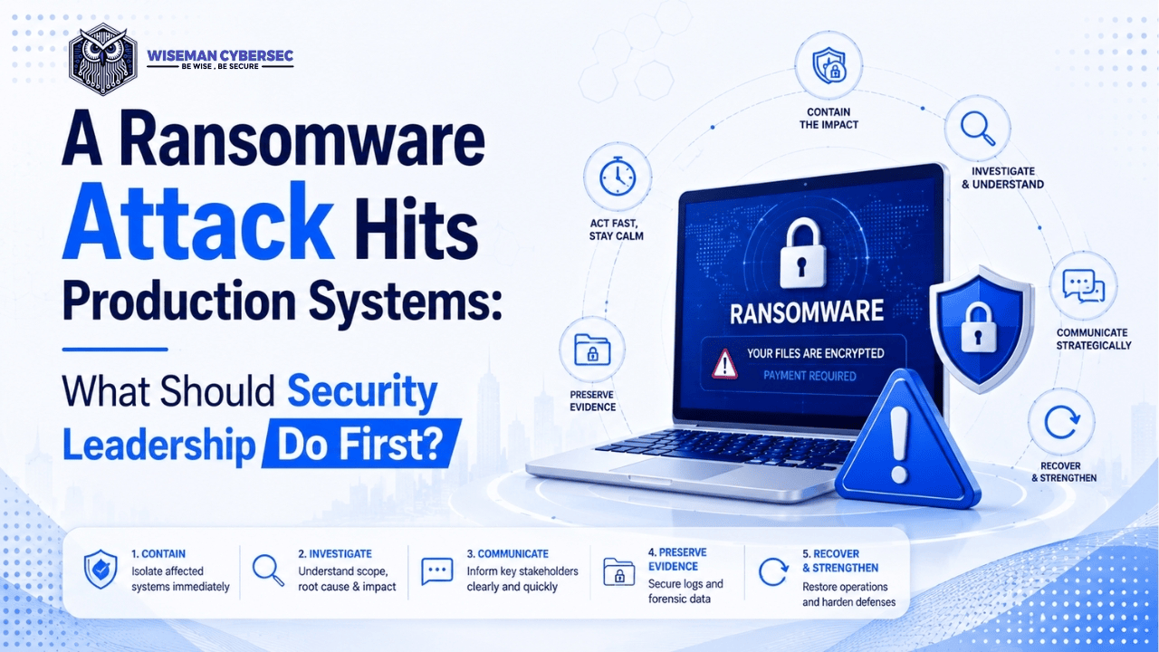 A Ransomware Attack Hits Production Systems: What Security Leadership Should Do First